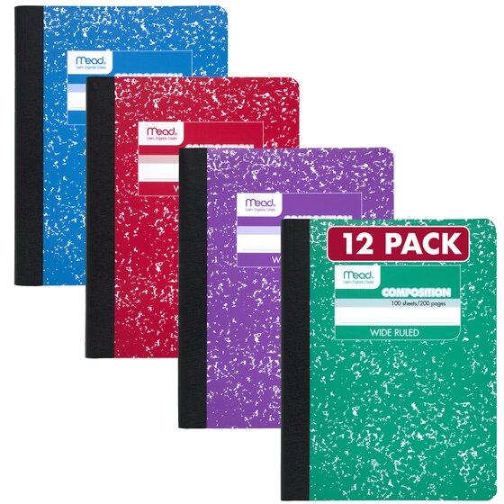 Mead Composition Notebook Wide Ruled 12-Pack