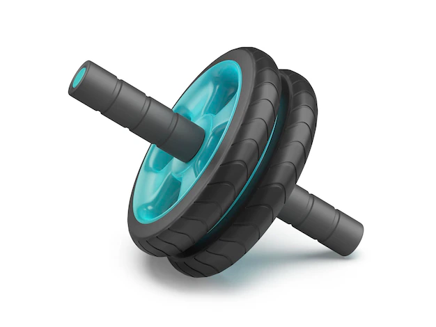 StrongTek Rubber-Coated Ab Wheel Roller